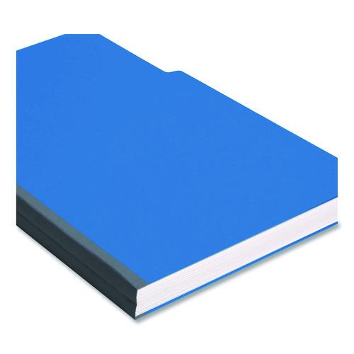 Image of Smead Expanding Recycled Heavy Pressboard Folders, 1/3-Cut Tabs: Assorted, Legal Size, 1" Expansion, Dark Blue, 25/Box