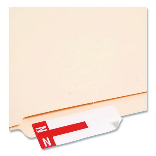 Image of Smead 67152 Alphaz Color-Coded First Letter Combo Alpha Labels, A/n, 1.16 X 3.63, Red/white, 5/sheet, 20 Sheets/pack