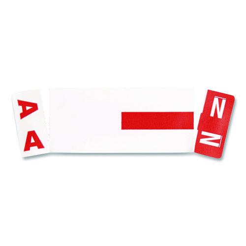 Image of Smead 67152 Alphaz Color-Coded First Letter Combo Alpha Labels, A/n, 1.16 X 3.63, Red/white, 5/sheet, 20 Sheets/pack