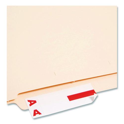 Image of Smead 67152 Alphaz Color-Coded First Letter Combo Alpha Labels, A/n, 1.16 X 3.63, Red/white, 5/sheet, 20 Sheets/pack