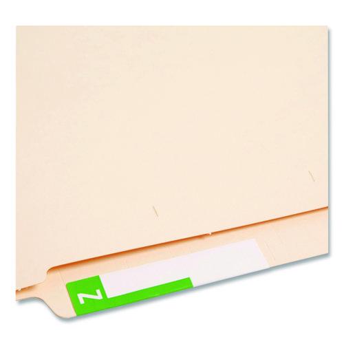 Image of Smead 67164 Alphaz Color-Coded First Letter Combo Alpha Labels, M/z, 1.16 X 3.63, Light Green/white, 5/sheet, 20 Sheets/pack