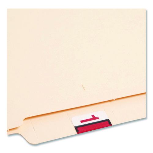 Image of Smead 67371 Numerical End Tab File Folder Labels, 1, 1 X 1.25, White, 500/roll