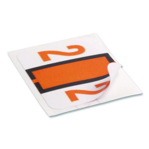 Image of Smead 67372 Numerical End Tab File Folder Labels, 2, 1 X 1.25, White, 500/roll