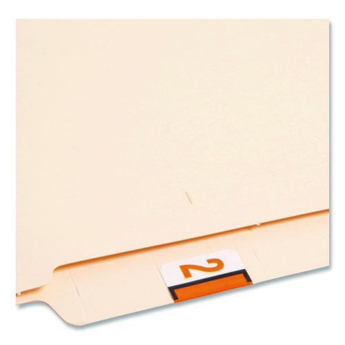 Image of Smead 67372 Numerical End Tab File Folder Labels, 2, 1 X 1.25, White, 500/roll