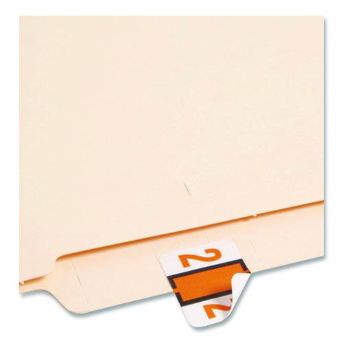 Image of Smead 67372 Numerical End Tab File Folder Labels, 2, 1 X 1.25, White, 500/roll