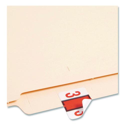 Image of Smead 67373 Numerical End Tab File Folder Labels, 3, 1 X 1.25, White, 500/roll