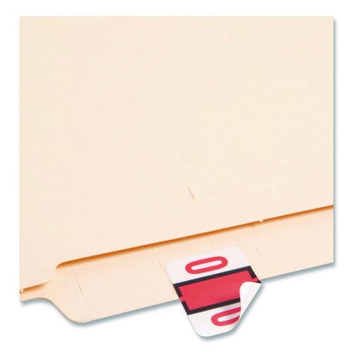 Image of Smead 67380 Numerical End Tab File Folder Labels, 0-9, 1 X 1.25, White, 500/roll, 10 Rolls/box