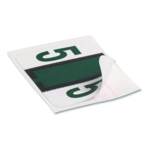 Image of Smead 67375 Numerical End Tab File Folder Labels, 5, 1 X 1.25, White, 500/roll