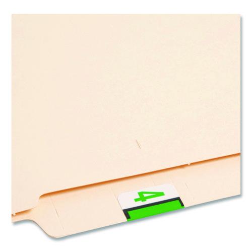 Image of Smead 67374 Numerical End Tab File Folder Labels, 4, 1 X 1.25, White, 500/roll