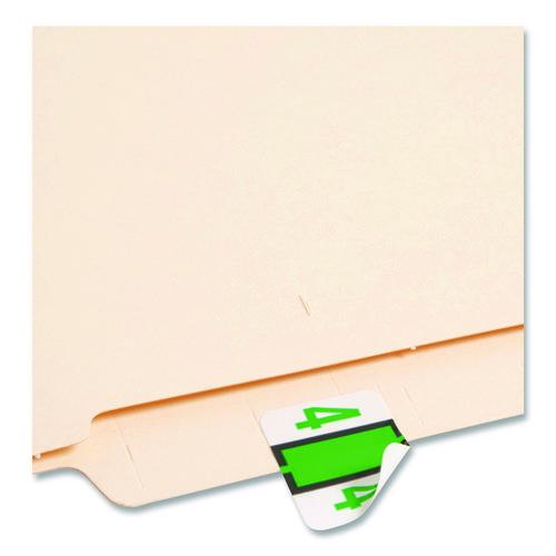 Image of Smead 67374 Numerical End Tab File Folder Labels, 4, 1 X 1.25, White, 500/roll