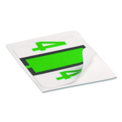 Image of Smead 67374 Numerical End Tab File Folder Labels, 4, 1 X 1.25, White, 500/roll