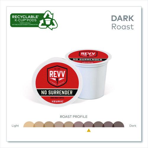 Image of revv® 5000355485 No Surrender K-Cup, Dark Roast, K-Cup, 24/box
