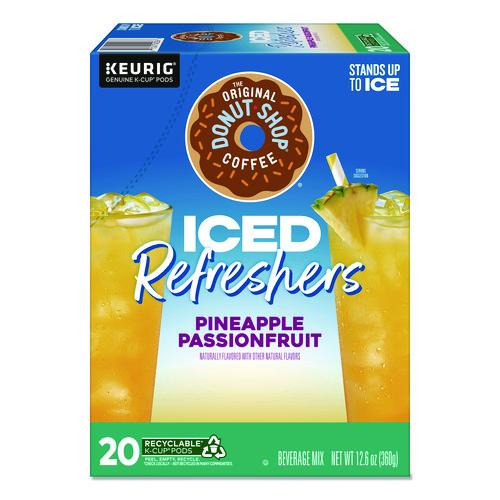 Image of The Original Donut Shop® 5000379381 ICED Refreshers K-Cup Pods, Pineapple Passion Fruit, 20/Box