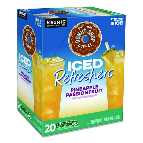 Image of The Original Donut Shop® 5000379381 ICED Refreshers K-Cup Pods, Pineapple Passion Fruit, 20/Box