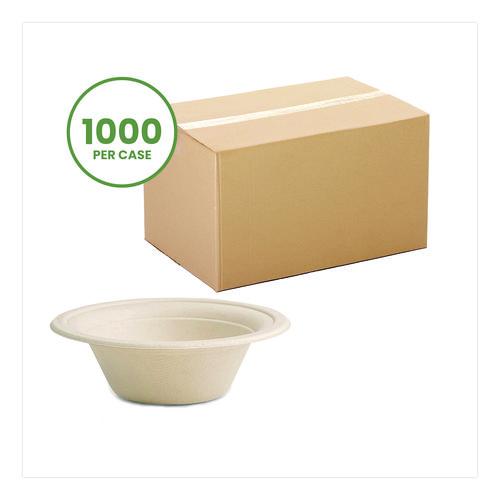 Image of Vegware VW-BL12NFA Nourish Molded Fiber Tableware, Compostable, Bowl, Sugarcane, 12 oz, White, 1,000/Carton