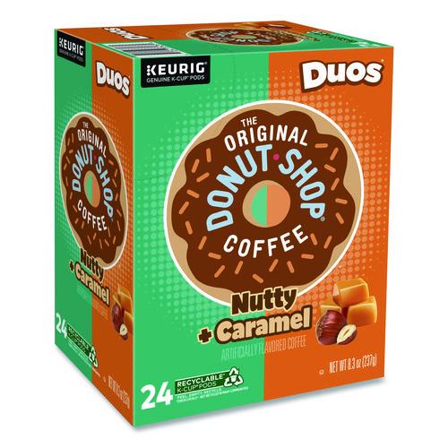 Image of The Original Donut Shop® 5000361499 Nutty Plus Caramel K-Cup, 0.34 Oz, 24/box