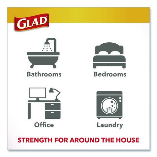 Image of Glad® 79274 OdorShield Small Drawstring Trash Bags, 4 gal, Cherry Blossom Scent, 0.5 mil, 18" x 17", Pink, 34/Box