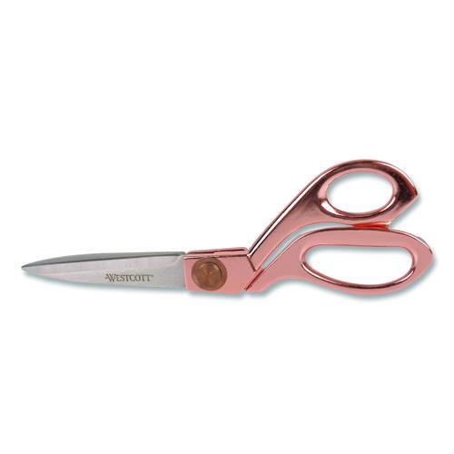Image of Westcott® 16968 Vintage Stainless Steel Scissors, 8" Long, Offset Rose Gold Handle