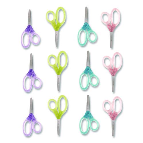 Image of Westcott® 67548 Jellies Kids Scissors, 5" Long, Straight Assorted Handle Colors, 12/Pack