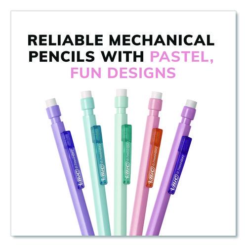 Image of BIC® MP40TX-BLK Xtra Smooth Mechanical Pencil, HB #2 Black Lead, Assorted Pastel Color Barrels, 40/Pack