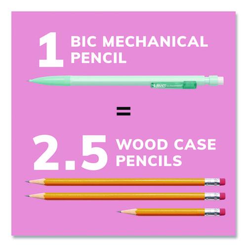 Image of BIC® MP40TX-BLK Xtra Smooth Mechanical Pencil, HB #2 Black Lead, Assorted Pastel Color Barrels, 40/Pack