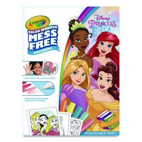 Image of CrayolaÂ® Disney Princess Color Wonder Kit, (18) Coloring Pages and (5) Markers