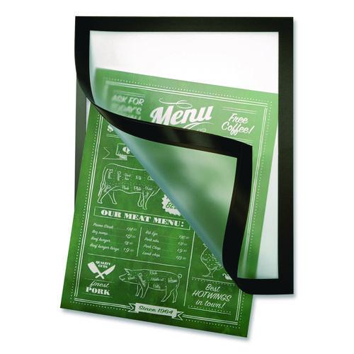 Image of Global Printed Products SPLS-8X11FMP Indoor Window Sign Holder, 8.5 x 11 Insert, Black Frame, 5/Pack