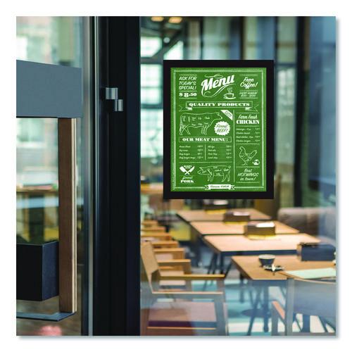 Image of Global Printed Products SPLS-8X11FMP Indoor Window Sign Holder, 8.5 x 11 Insert, Black Frame, 5/Pack