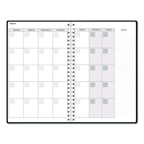 Image of House of Doolittle 2121-52 Recycled Non-Dated Monthly/Weekly Planner, Cherry Blossoms, Black/White Cover, Undated