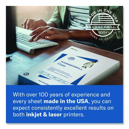 Image of Hammermill® 104604 Premium Laser Print Paper, 98 Bright, 24 lb Bond Weight, 8.5 x 11, White, 500/Ream, 10 Reams/Carton