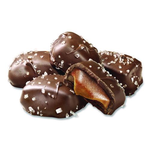 Image of Sanders® KAR27163 Small Batch Wonders Snack-Size Milk Chocolate Sea Salt Caramels, 0.5 oz Individually Wrapped, 48/Box
