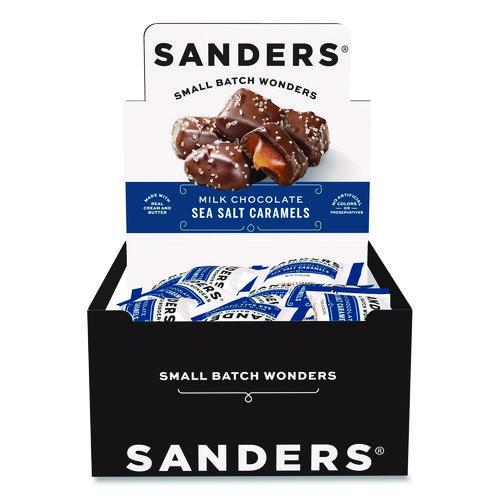 Image of Sanders® KAR27163 Small Batch Wonders Snack-Size Milk Chocolate Sea Salt Caramels, 0.5 oz Individually Wrapped, 48/Box