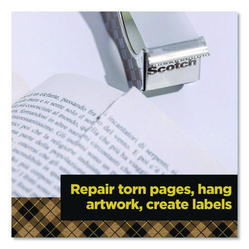 Image of Scotch® 123R Stainless Steel Refillable Tape Dispenser with 2 Rolls 0.75" x 550" Tape