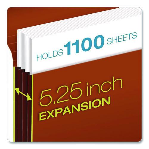 Image of Pendaflex® 73186 Extra-Wide Expanding Wallet, 5.25" Expansion, 1 Section, Flap/Elastic Cord Closure, Letter Size, Redrope, 10/Box