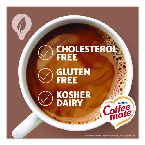 Image of Coffee mate® 12536842 Plant-Based Oat Milk Liquid Creamers, Natural Vanilla, 0.38 oz Mini Cups, 50/Box, 4 Boxes/Carton