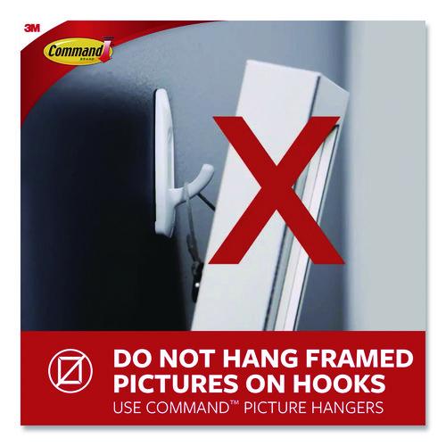 Image of Command 17003-CLUB Large Utility Hooks, Plastic, White, Supports 5 lb, 12/Pack