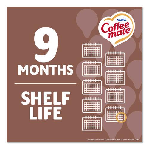 Image of Coffee mate® 12536842 Plant-Based Oat Milk Liquid Creamers, Natural Vanilla, 0.38 oz Mini Cups, 50/Box, 4 Boxes/Carton