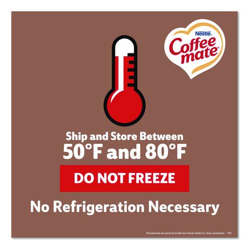 Image of Coffee mate® 12536842 Plant-Based Oat Milk Liquid Creamers, Natural Vanilla, 0.38 oz Mini Cups, 50/Box, 4 Boxes/Carton