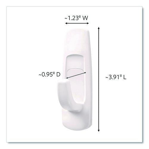 Image of Command 17003-CLUB Large Utility Hooks, Plastic, White, Supports 5 lb, 12/Pack