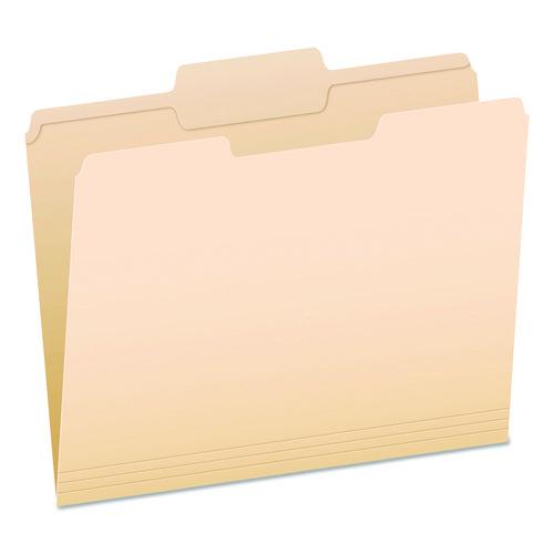 Image of Pendaflex® R752 1/3-2 Reinforced Top Tab Manila File Folders, 1/3-Cut Tabs: Center Position, Letter Size, Manila, 100/Box