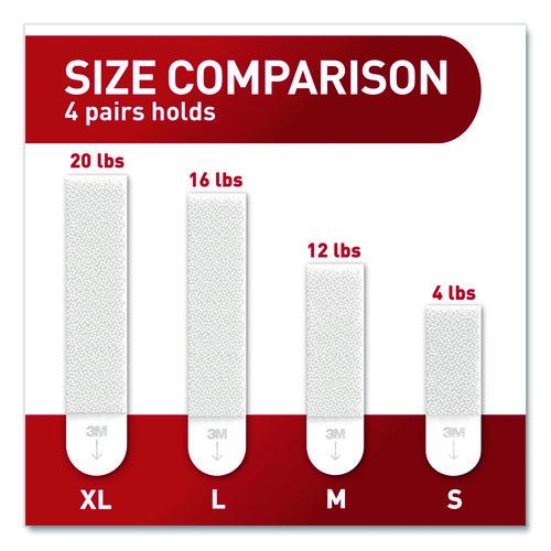 Image of Command 17217-16NA Damage-Free Hanging Picture Hanging Strip Pairs, Holds up to 5 lb, White, 16/Pack