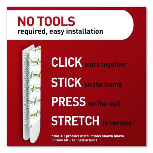 Image of Command 17217-16NA Damage-Free Hanging Picture Hanging Strip Pairs, Holds up to 5 lb, White, 16/Pack