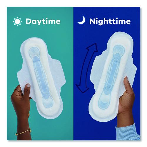 Image of Always® 03368 Maxi Long Super Daytime Pad with Wings, Size 2, Super Absorbency, 18/Pack, 8 Packs/Carton