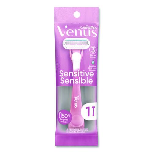 Image of Gillette® 64906 Venus Sensitive Sensible Razors, 3 Blades, 36/Carton