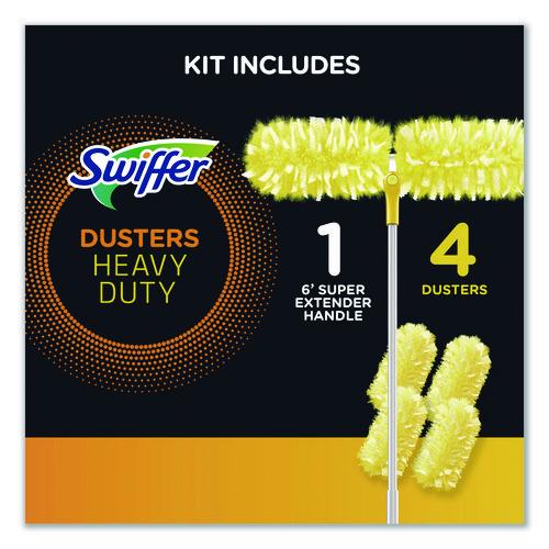 Image of Swiffer® 77326 Heavy Duty Dusters with Super Extender Handle, 6 ft Handle, 1 Handle/4 Dusters