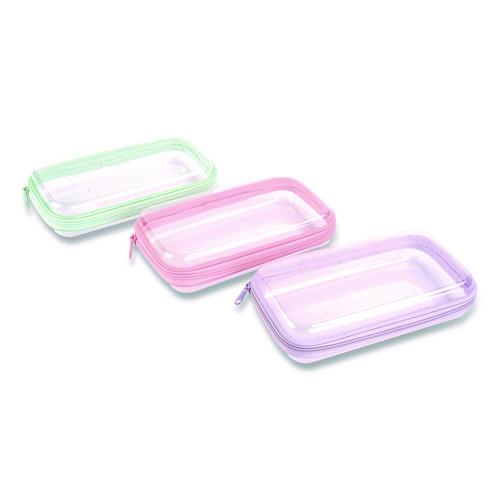 Image of Pep Rally 61749 Pencil Pouch, 9.25 x 5.12 x 2.17, Clear/Randomly Assorted Color