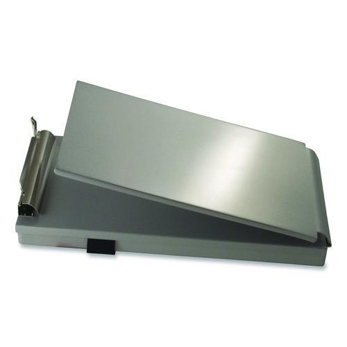 Image of Saunders 12205 Recycled Aluminum Citation Holder Clipboard, 1/2" Clip Capacity, Holds 6 x 11 Sheets, Silver