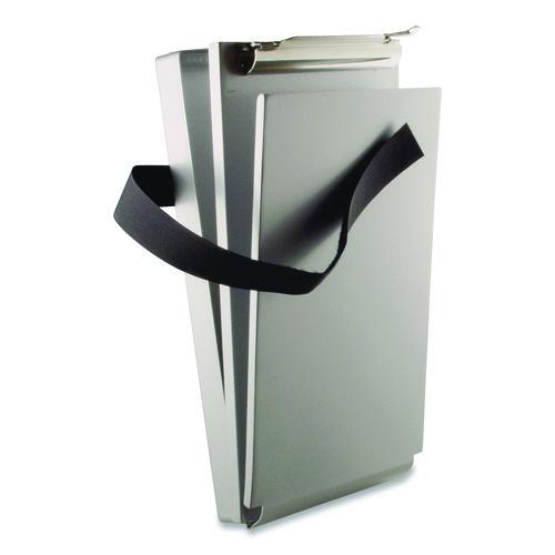 Image of Saunders 12205 Recycled Aluminum Citation Holder Clipboard, 1/2" Clip Capacity, Holds 6 x 11 Sheets, Silver