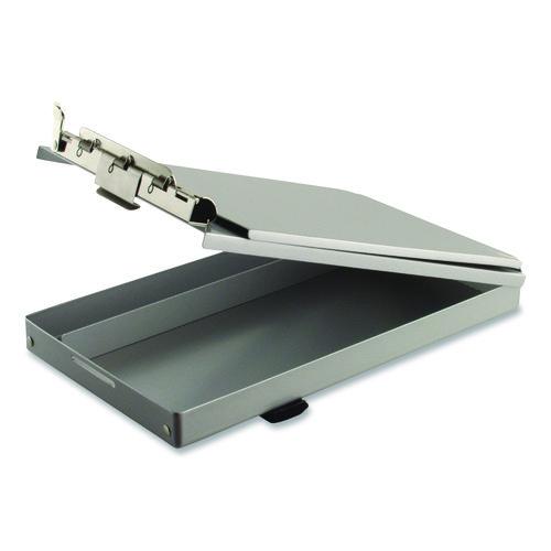 Image of Saunders 12205 Recycled Aluminum Citation Holder Clipboard, 1/2" Clip Capacity, Holds 6 x 11 Sheets, Silver