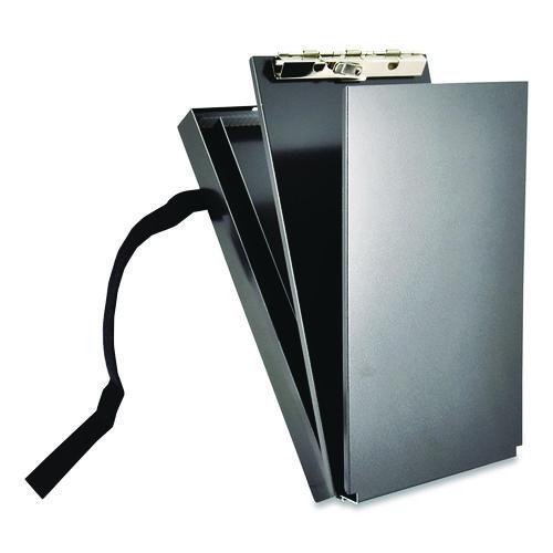 Image of Saunders 12206 Recycled Aluminum Citation Holder Clipboard, 1/2" Capacity, Holds 6 x 11 Sheets, Black